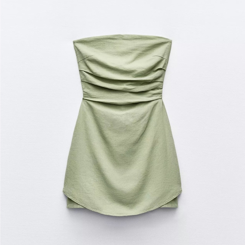 Zara Strapless Green Romper